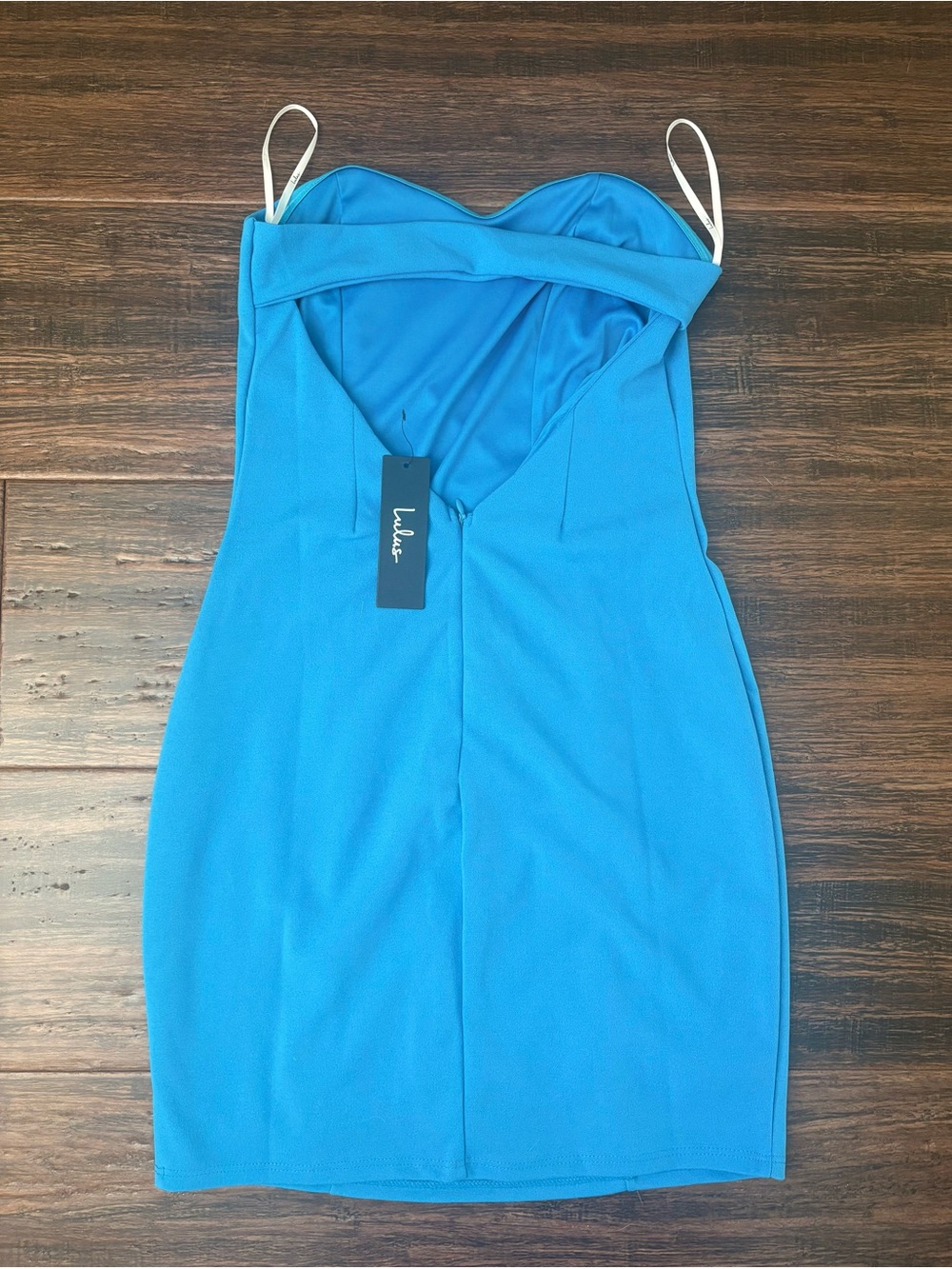 NWT Lulu's Strapless Blue Mini Dress - Picture 2 of 4
